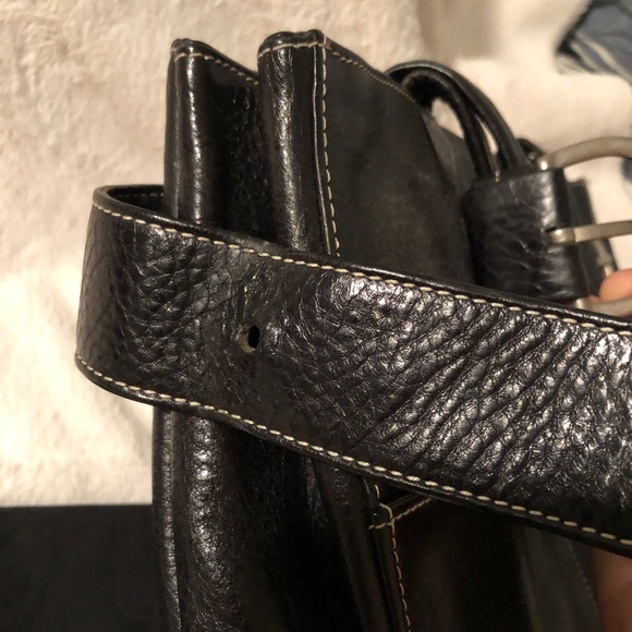 Stellar Chris Kon (Montreal) black satchel in rich Italian grained leather. - Picture 8 of 9